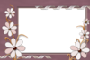 Frame Flowers Ribbons N Flowers Mauve N White Image